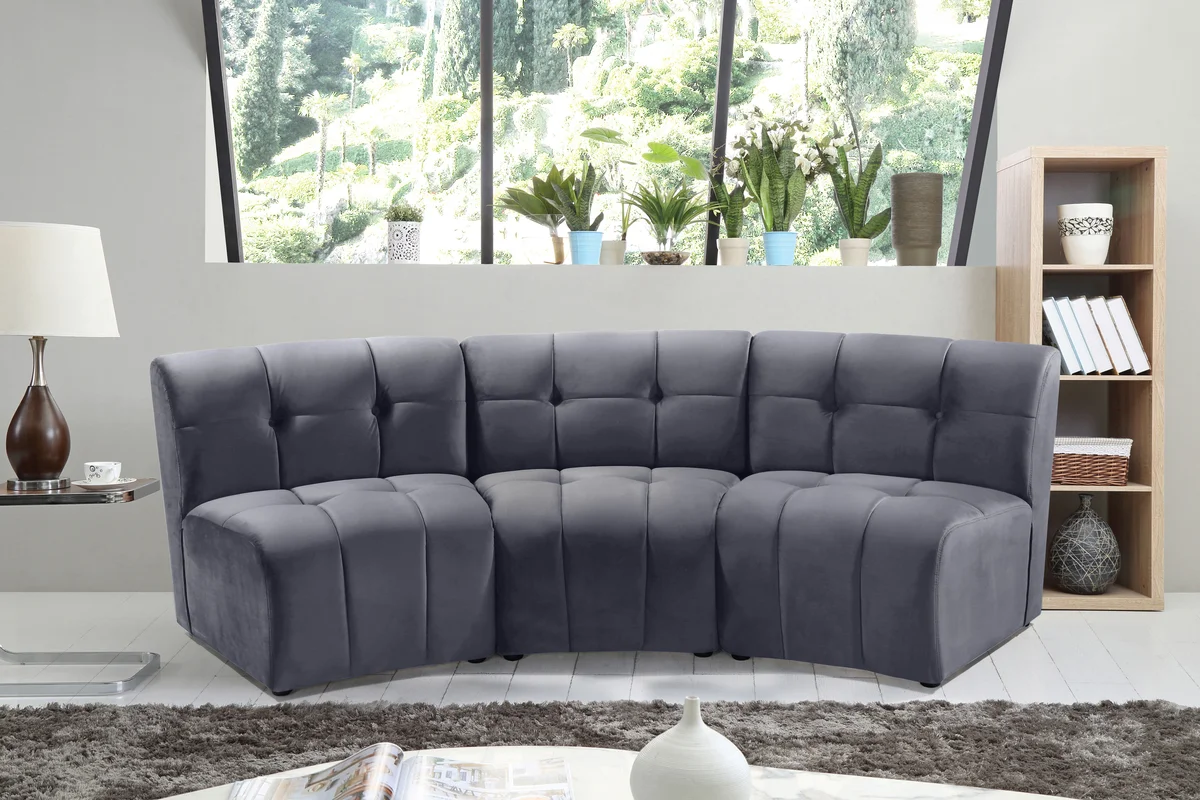Limitless - 3 Piece Modular Sectional - Gray - View 2