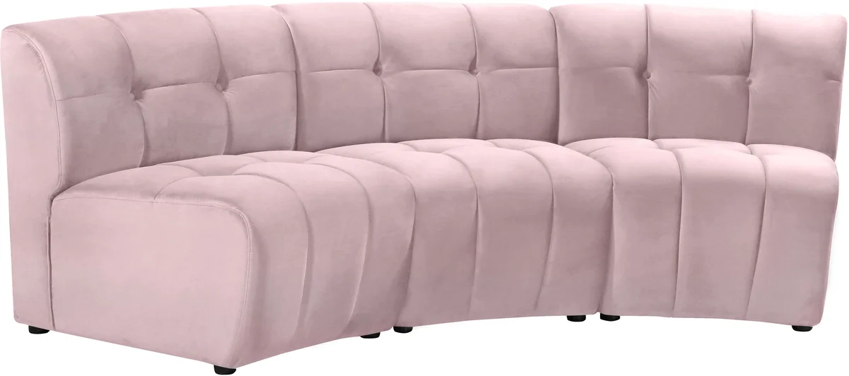 Limitless - 3 Piece Modular Sectional - Pink
