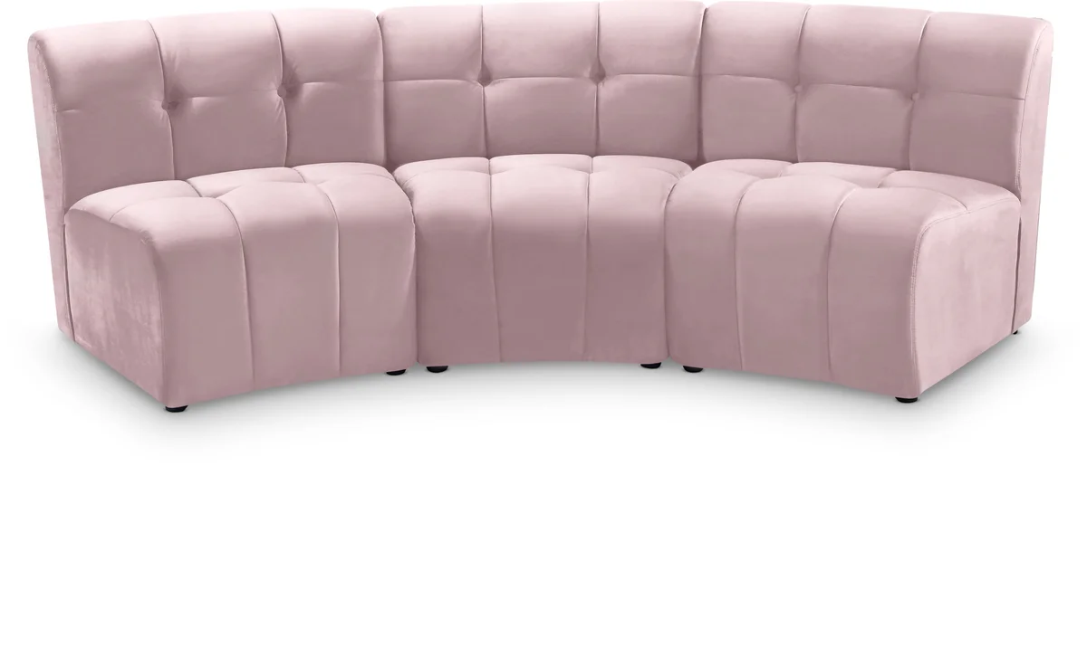 Limitless - 3 Piece Modular Sectional - Pink