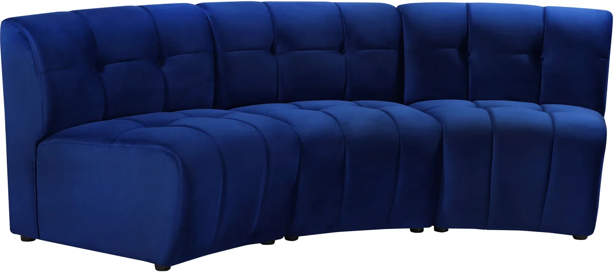 Limitless - 3 Piece Modular Sectional - Navy