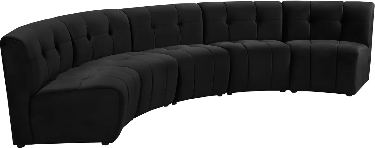 Limitless - 5 Piece Modular Sectional - Black