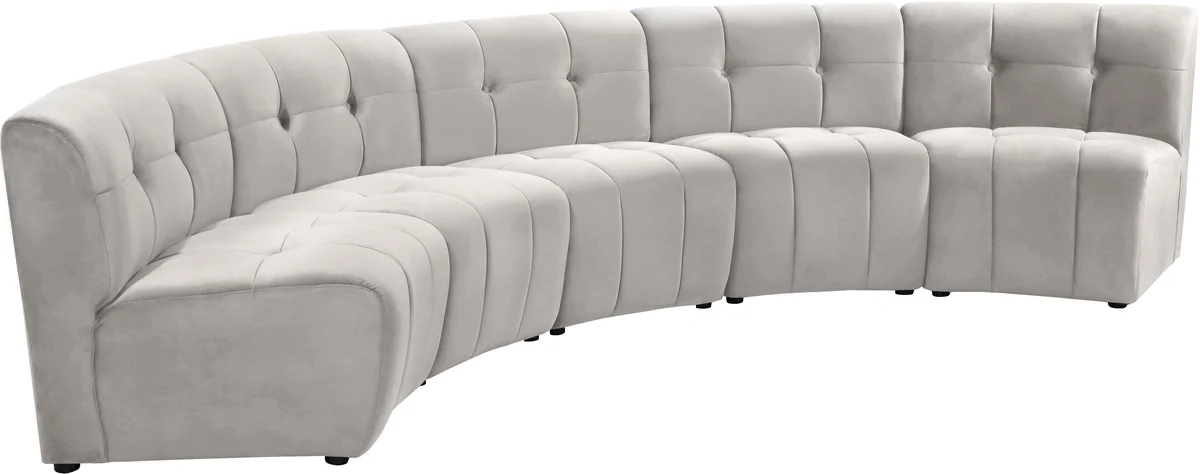 Limitless - 5 Piece Modular Sectional - Cream