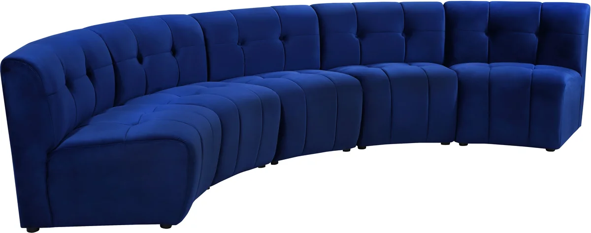 Limitless - 5 Piece Modular Sectional - Navy