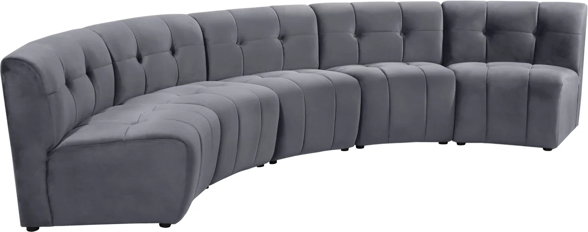 Limitless - 5 Piece Modular Sectional - Gray