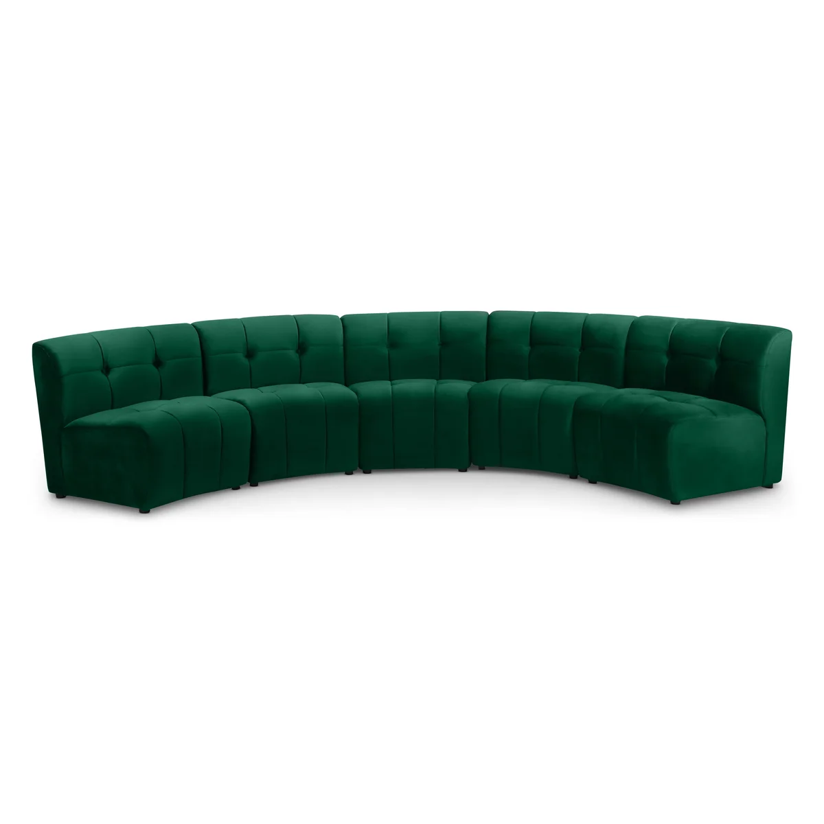 Limitless - 5 Piece Modular Sectional - Green