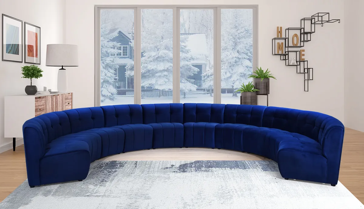 Limitless - 10 Piece Modular Sectional - Navy - View 2