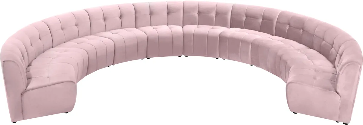 Limitless - 10 Piece Modular Sectional - Pink