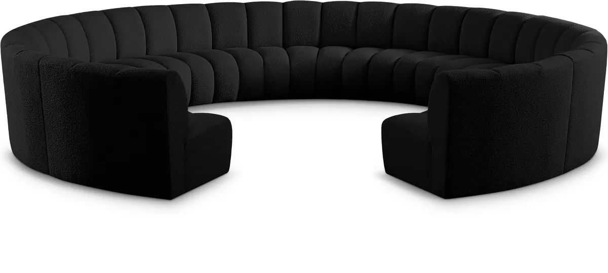 Infinity - 11 Piece Modular Sectional - Black