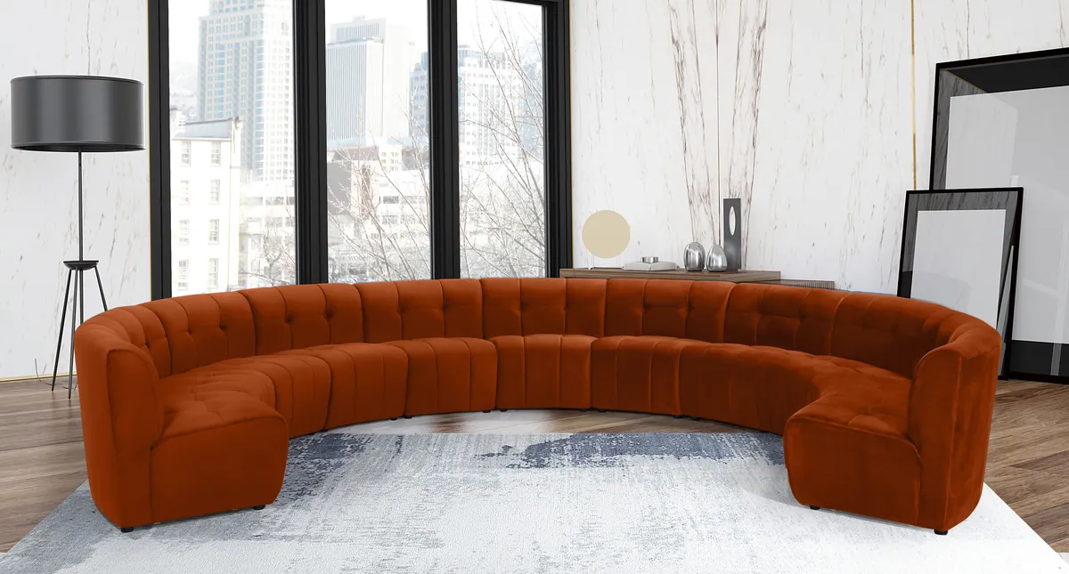 Limitless - 11 Piece Modular Sectional - Cognac - View 2