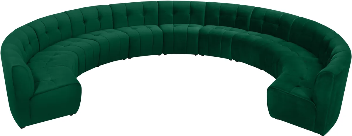 Limitless - 11 Piece Modular Sectional - Green