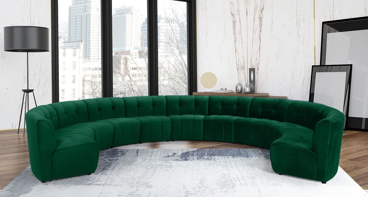 Limitless - 11 Piece Modular Sectional - Green - View 2