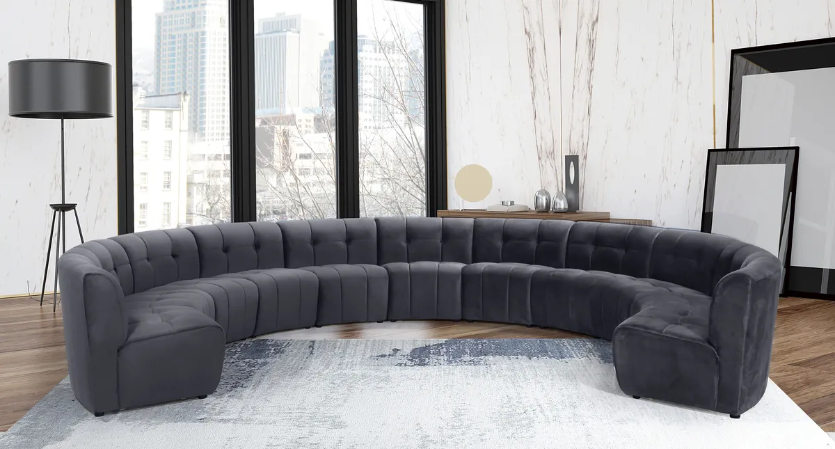 Limitless - 11 Piece Modular Sectional - Gray - View 2