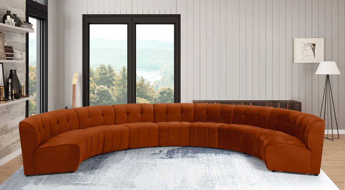 Limitless - 9 Piece Modular Sectional - Cognac - View 2
