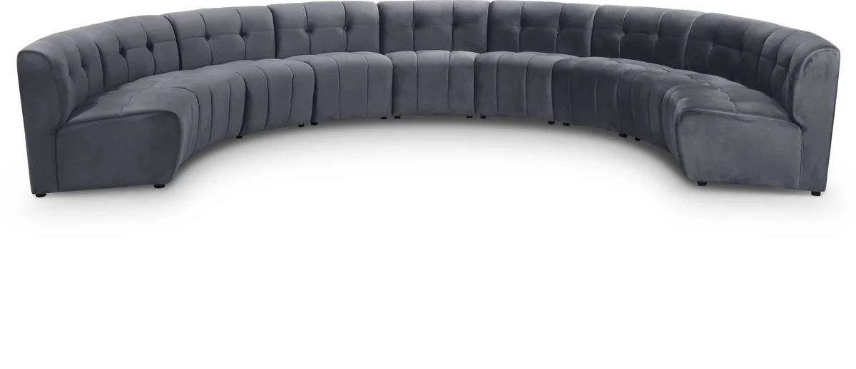 Limitless - 9 Piece Modular Sectional - Gray