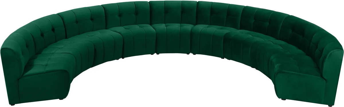 Limitless - 9 Piece Modular Sectional - Green