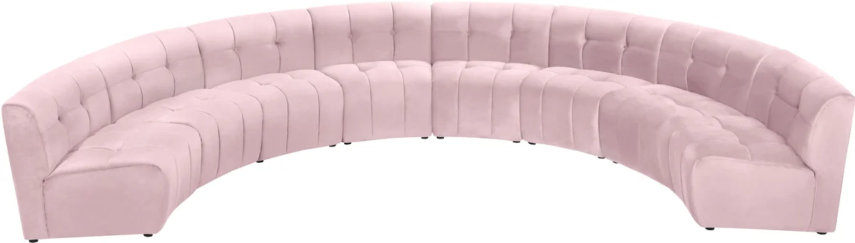 Limitless - 8 Piece Modular Sectional - Pink