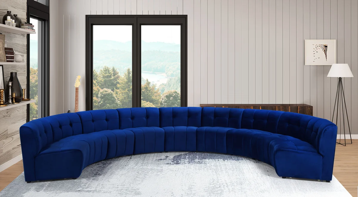 Limitless - 9 Piece Modular Sectional - Navy - View 2