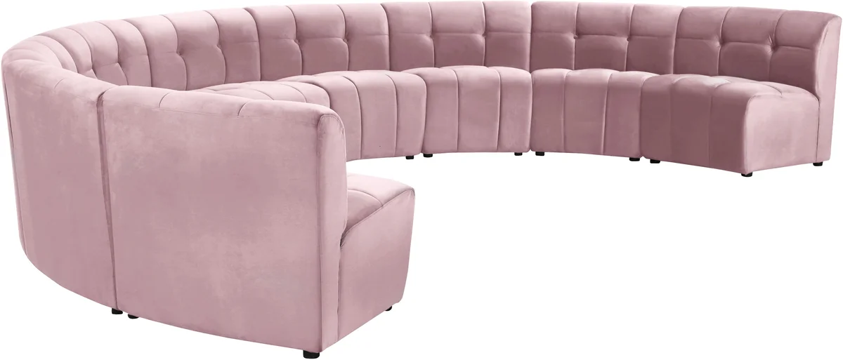 Limitless - 9 Piece Modular Sectional - Pink