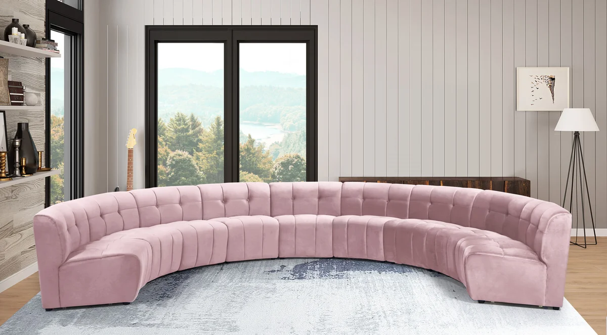 Limitless - 9 Piece Modular Sectional - Pink - View 2