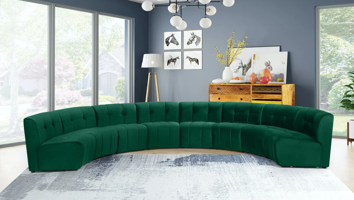 Limitless - 8 Piece Modular Sectional - Green - View 2
