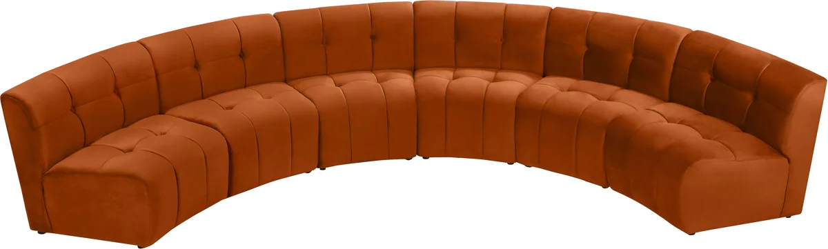Limitless - 6 Piece Modular Sectional - Cognac