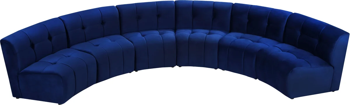 Limitless - 6 Piece Modular Sectional - Navy
