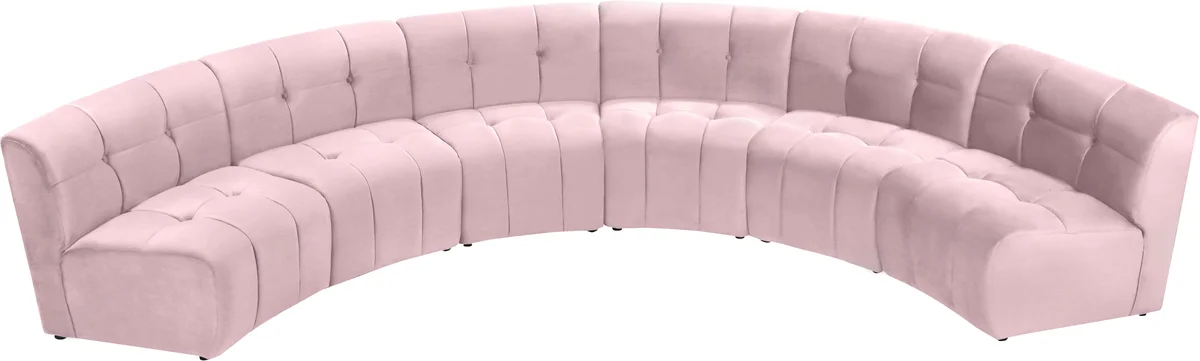 Limitless - 6 Piece Modular Sectional - Pink