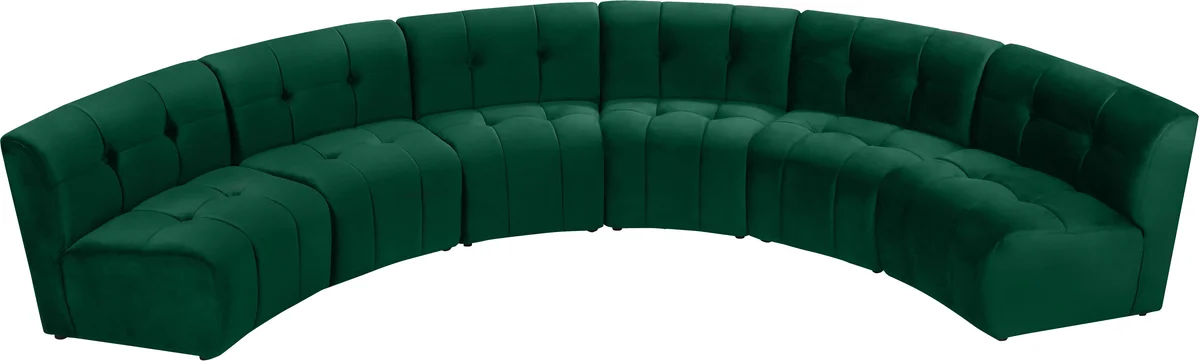Limitless - 6 Piece Modular Sectional - Green