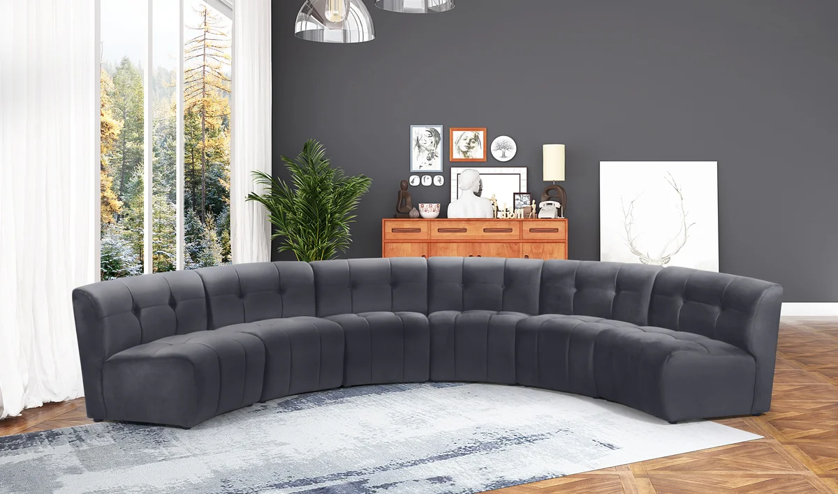 Limitless - 6 Piece Modular Sectional - Gray - View 2