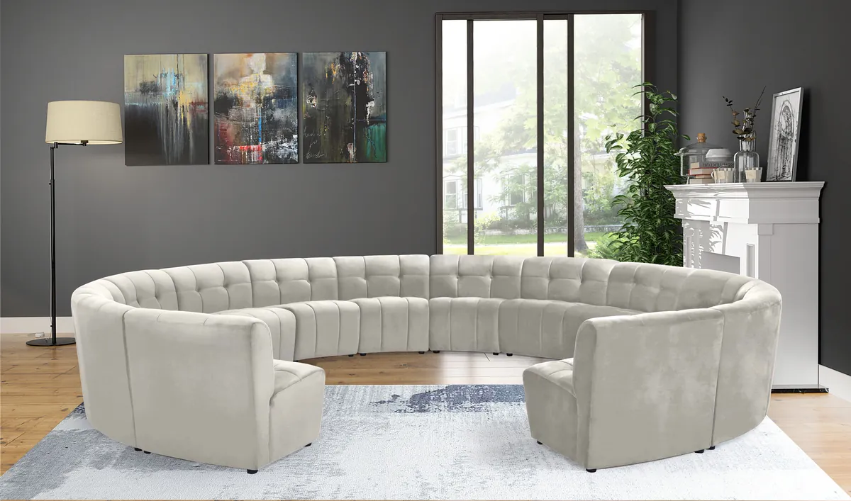 Limitless - 14 Piece Modular Sectional - Cream