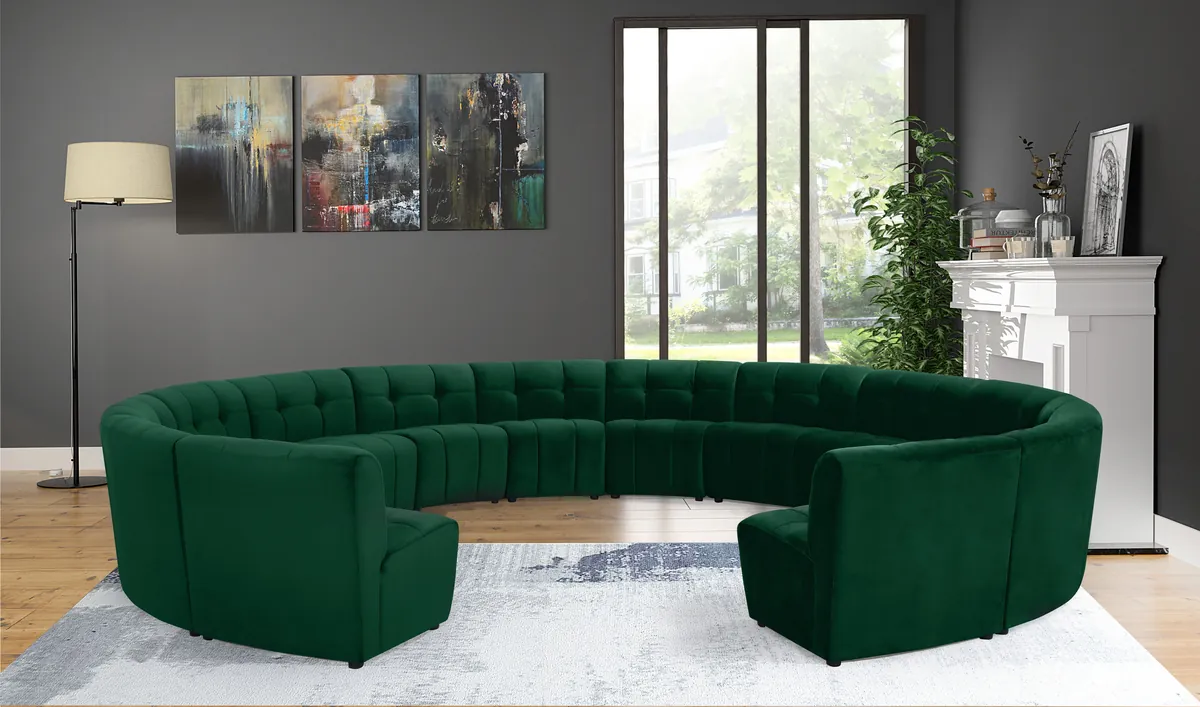Limitless - 14 Piece Modular Sectional - Green - View 2