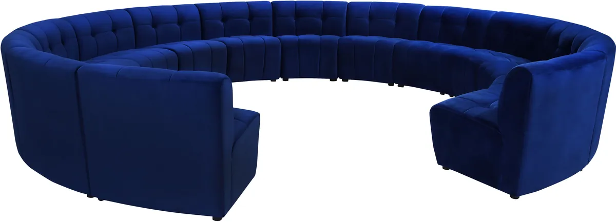 Limitless - 14 Piece Modular Sectional - Navy