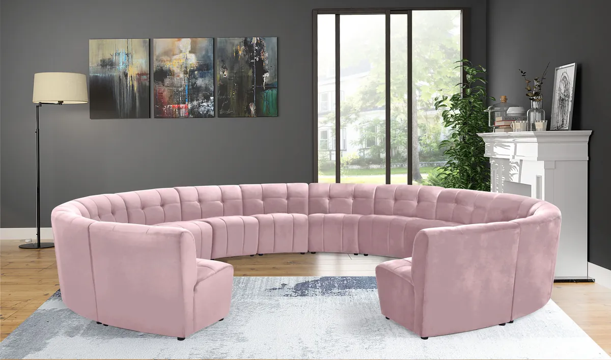 Limitless - 14 Piece Modular Sectional - Pink