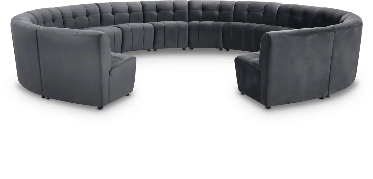 Limitless - 14 Piece Modular Sectional - Gray