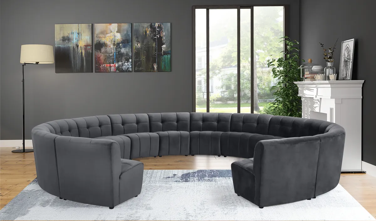 Limitless - 14 Piece Modular Sectional - Gray