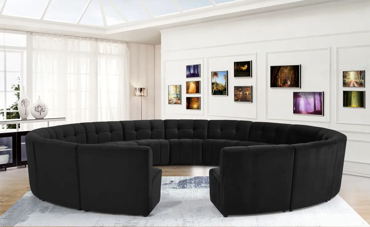 Limitless - 15 Piece Modular Sectional - Black - View 2