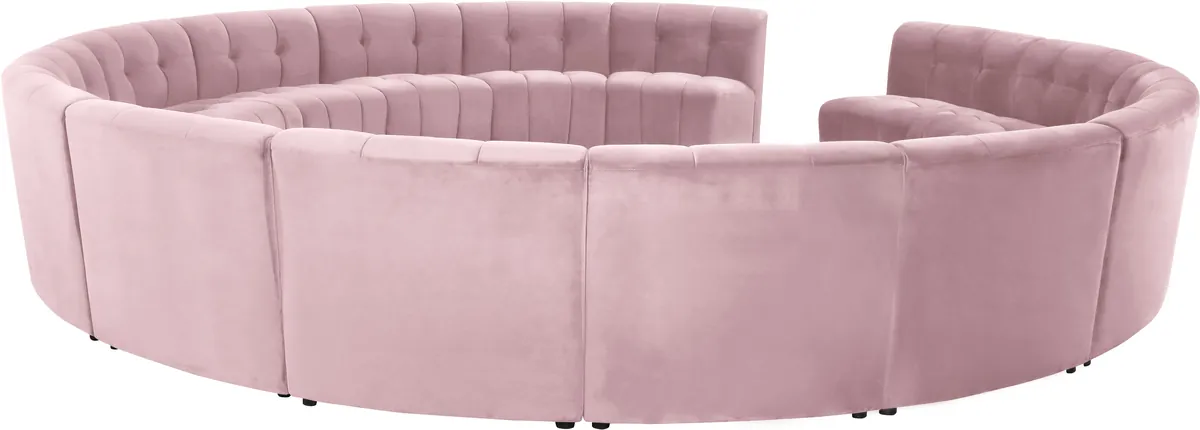 Limitless - 15 Piece Modular Sectional - Pink