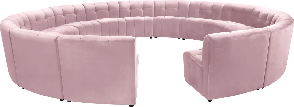 Limitless - 15 Piece Modular Sectional - Pink