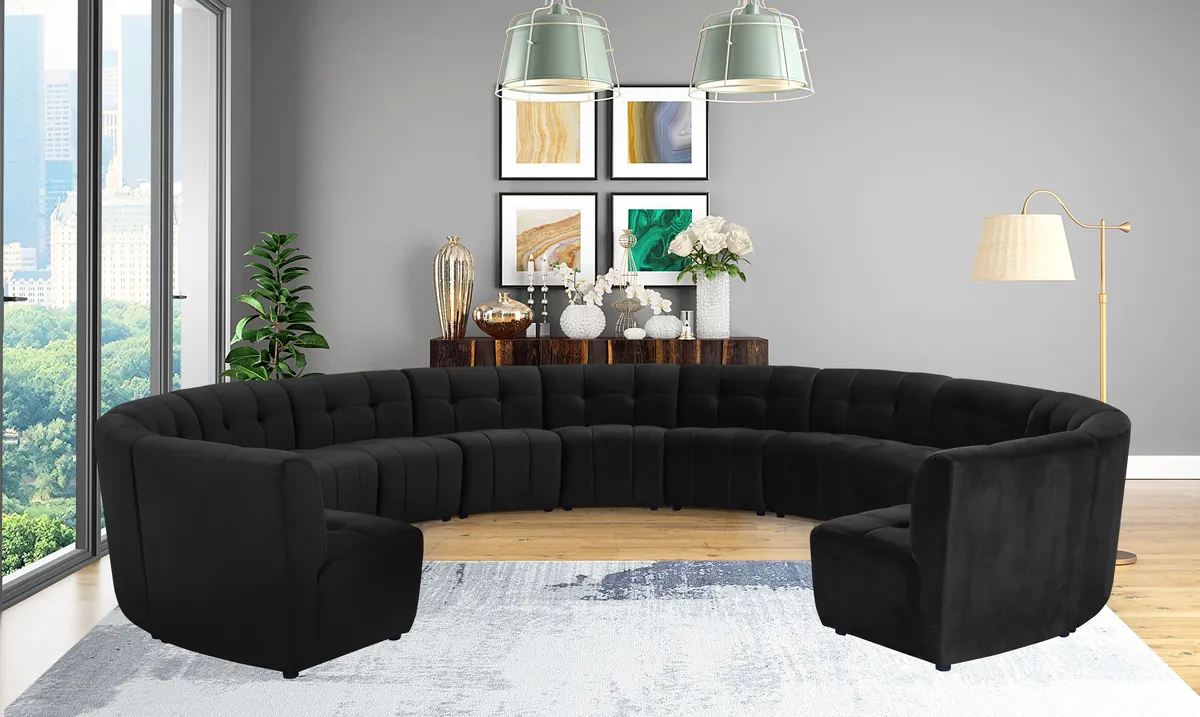 Limitless - 13 Piece Modular Sectional - Black - View 2