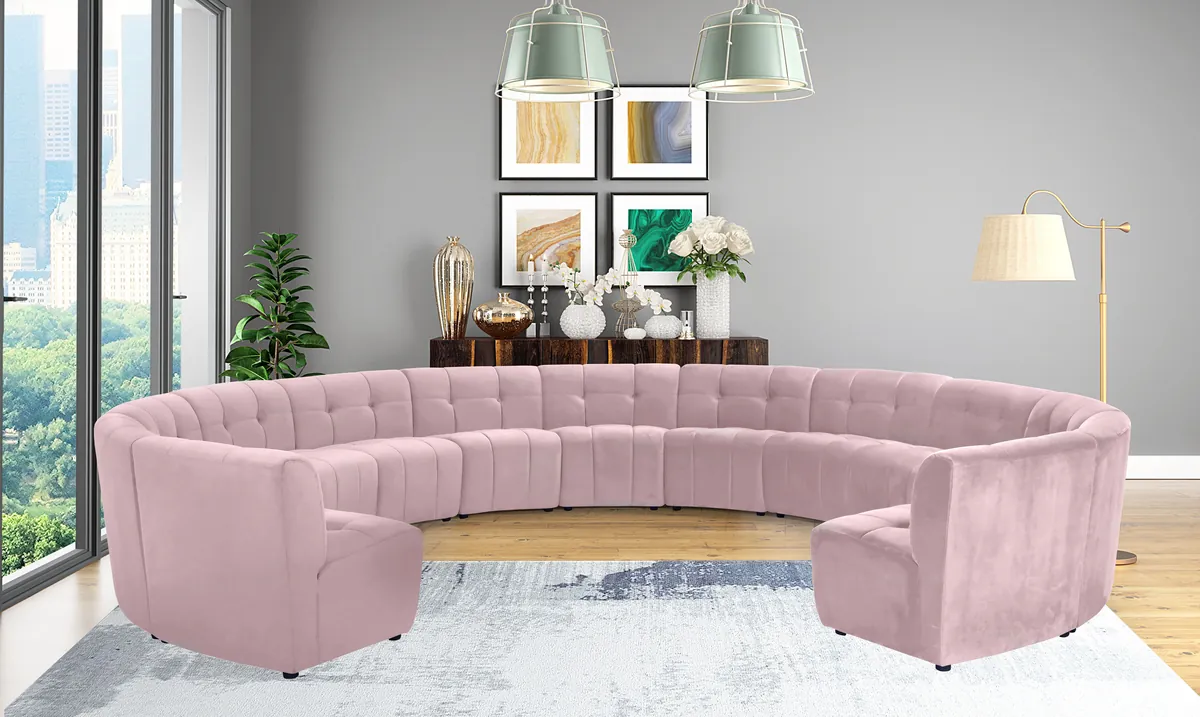 Limitless - 13 Piece Modular Sectional - Pink - View 2