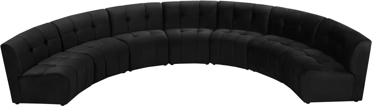 Limitless - 7 Piece Modular Sectional - Black