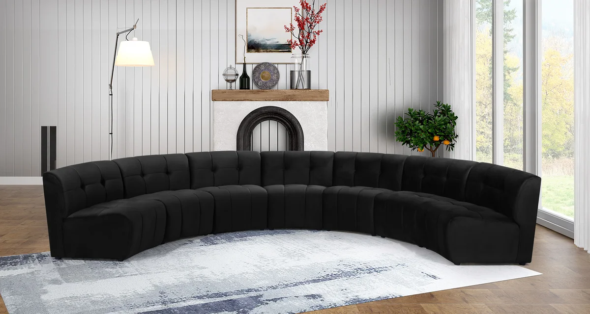 Limitless - 7 Piece Modular Sectional - Black - View 2