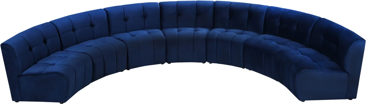 Limitless - 7 Piece Modular Sectional - Navy