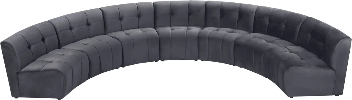 Limitless - 7 Piece Modular Sectional - Gray