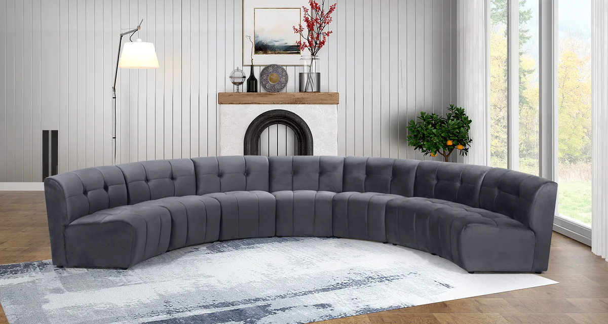 Limitless - 7 Piece Modular Sectional - Gray - View 2