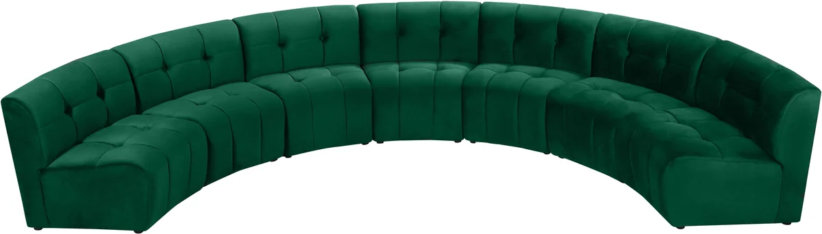 Limitless - 7 Piece Modular Sectional - Green