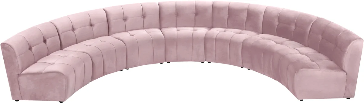 Limitless - 7 Piece Modular Sectional - Pink