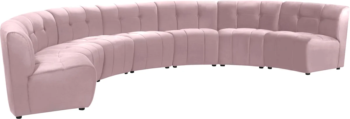 Limitless - 7 Piece Modular Sectional - Pink