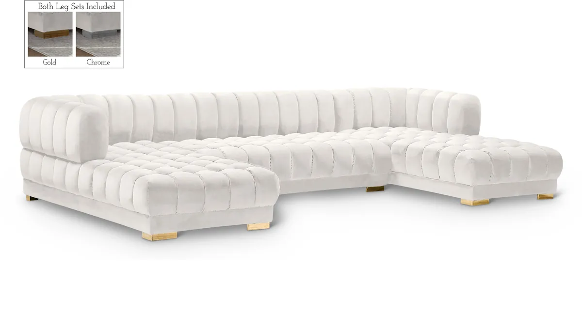 Gwen - 3 Piece Sectional - Cream