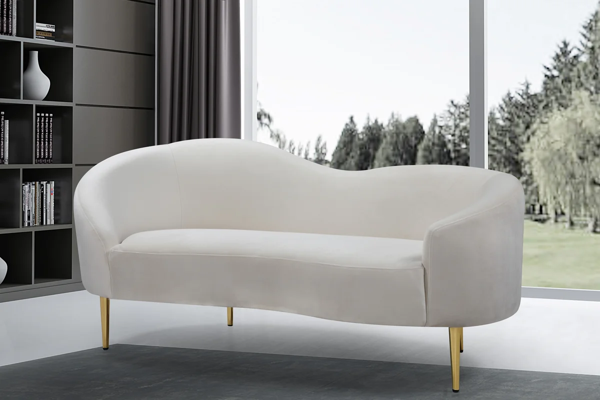 Ritz - Loveseat - Cream - View 2